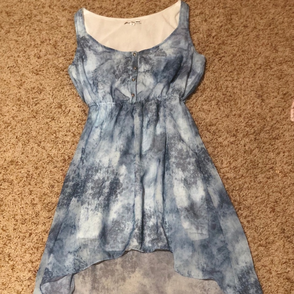 Blue High Low Formal Dress